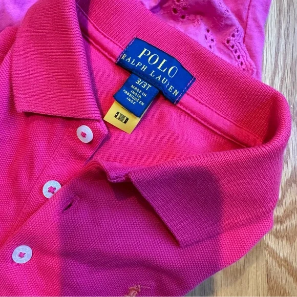 Polo by Ralph Lauren Pink Polo Shirt & Zara Short Sleeve ruffle short sleeve - Picture 4 of 7